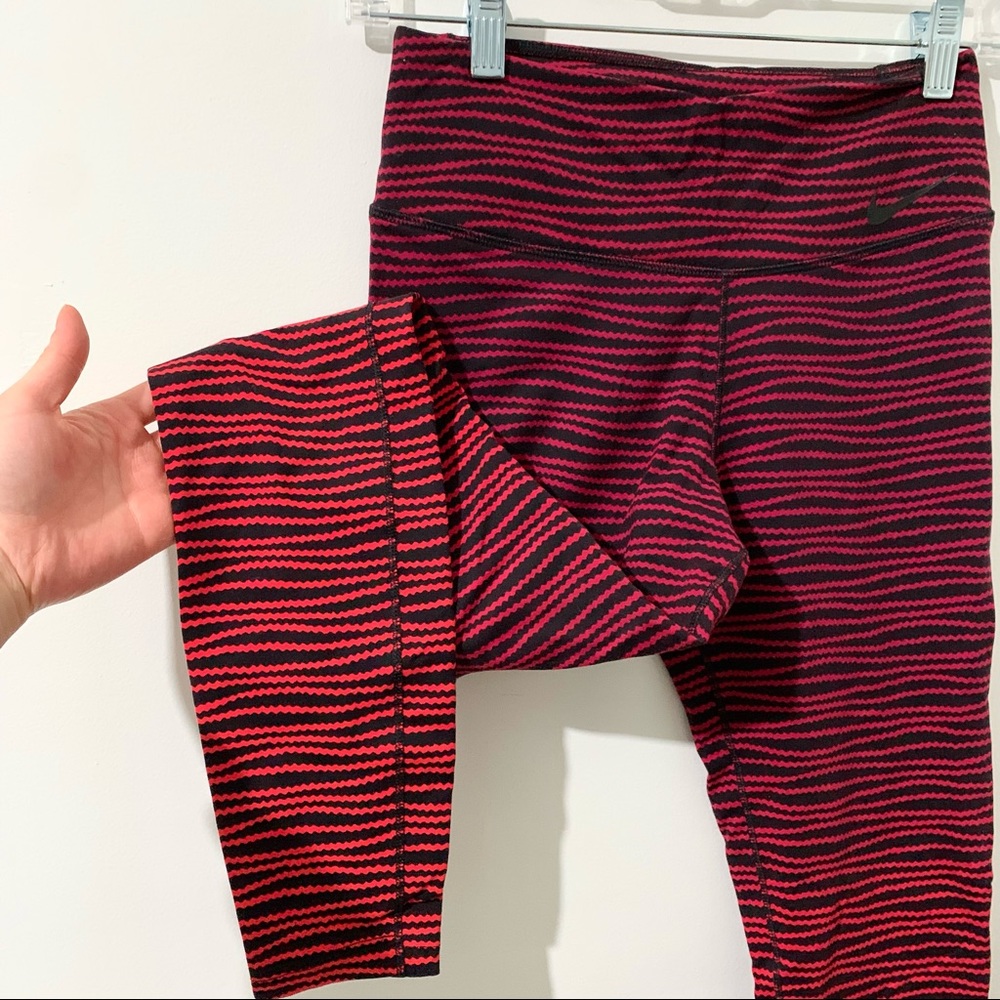 NWOT NIKE DRI-FIT HIGH-WAIST LEGGINGS RED OMBRE